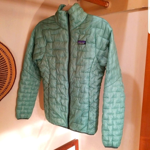Patagonia Micro Puff Gypsum Green Mint Seafoam XS - Picture 9 of 12